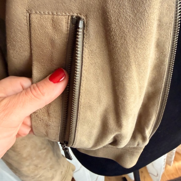 YSL SUEDE LEATHER JACKET SIZE 38 in olive color. - Picture 4 of 13